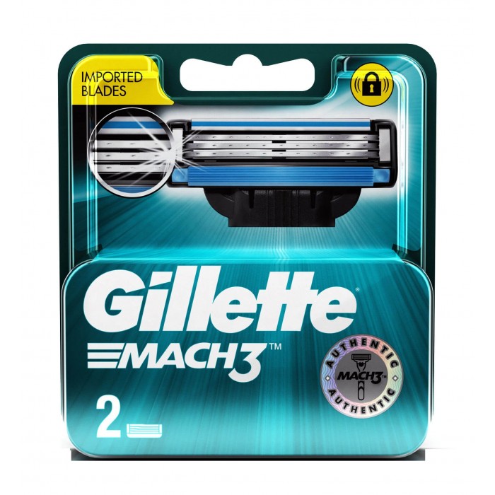 Gillette Mach 3 Manual Shaving Razor Blades Cartridge - 2s Pack