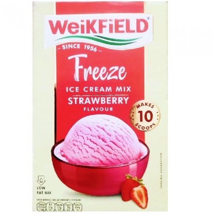 Weikfield Icecream Mix Powder - Strawberry, 100g Pack