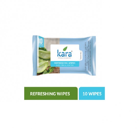Kara Face Wipe - Mint Oil & Aloe Vera (10 wipes) **