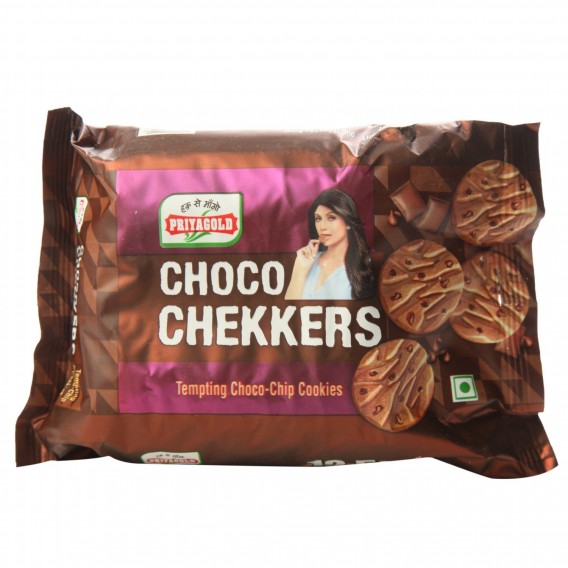 Priyagold Choco Chekkers Tempting Choco-Chip Cookies,180 g