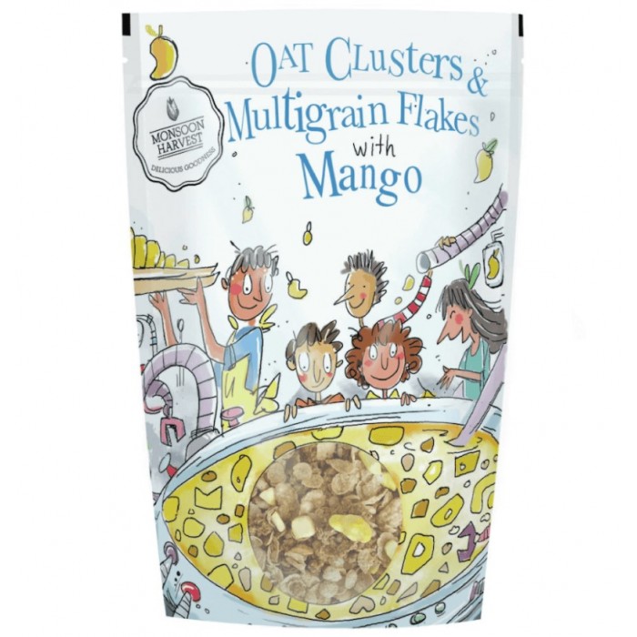 Monsoon Harvest Breakfast Cereal - Oat Clusters & Multigrain Flakes With Mango 350 G