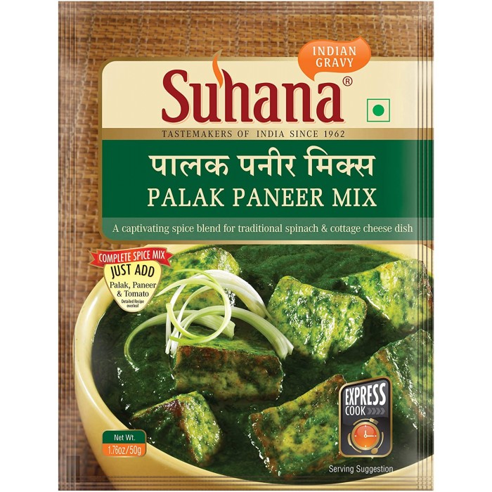 Suhana Palak Paneer Mix 50g Pouch 